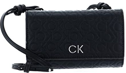 Calvin Klein RE-Lock Mini Borsa EMB Mono, Nero