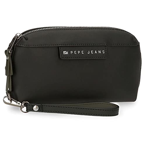 Pepe Jeans Piere Borsa a Mano Nero 20x11x4 cm Pelle sintetica, Nero , Borsa a mano