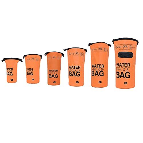 DonDon Dry Bag Borsa impermeabile da 2l, 5l, 10l, 15l, 20l, 30l con tracolla arancione 10 litri