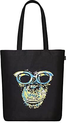 Eco Right Borsa Stoffa Shopper, Canvas Tote Bag, Borsa Donna, Borsa tote Tracolla organico cotone e tela con manici stampa, Borsa shopper riutilizzabile ecocompatibile lavabile