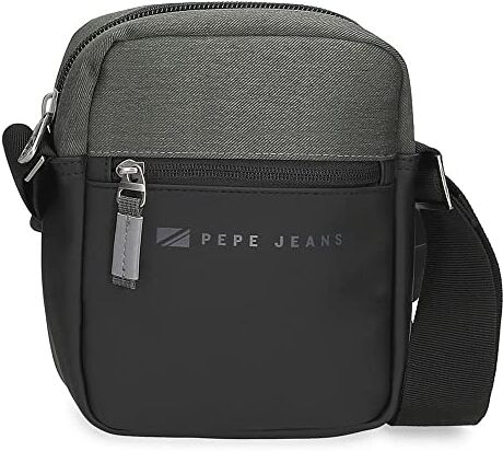 Pepe Jeans Jarvis Borsa a Tracolla Piccola Verde 15x19,5x6 cm Poliestere con dettagli in Pelle Sintetica