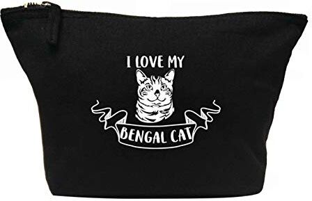 Creative Borsa per il trucco "I Love My Bengal", colore: Nero