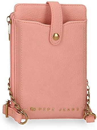 Pepe Jeans Diane Borsa a Spalla Porta Cellulare Rosa 9,5x16,5 cm Pelle Sintetica