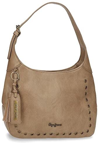 Pepe Jeans , Camper Borsa a tracolla Beige 27,5 x 19 x 4 cm Pelle Sintetica, Beige, Borsa a Tracolla