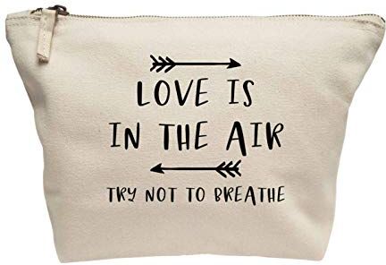 Creative Makeup Bag Love is in the Air Try Not Breathe