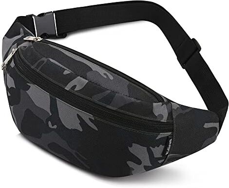 Ridirun Marsupio Sportivo Running Outdoor Fanny Pack Bag da Uomo Donna Marsupi alla Moda in Nylon con Cinturino Regolabile Rapido per Corsa Ciclismo Escursione Campeggio