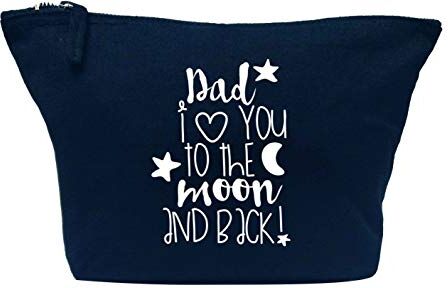 Creative , trousse per trucchi con scritta in lingua inglese “Dad Love Moon Back”