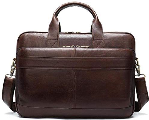 YUANYOULI Borse Ufficio per la Pelle degli Uomini della Cartella del Sacchetto Borse Notebook in Pelle Uomo Borsetta Borsa Valigetta Morte Bag Business Messenger per la Scuola/Corsa,8841F4coffee