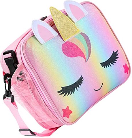 HAPINARY Borsa a Tracolla Unicorno Adorabile Borsetta Cartone Animato Borse Per Ragazze Borse a Tracolla Per Bambini Borsa Poliestere Borsa Da Picnic Piccolo Ragazzina