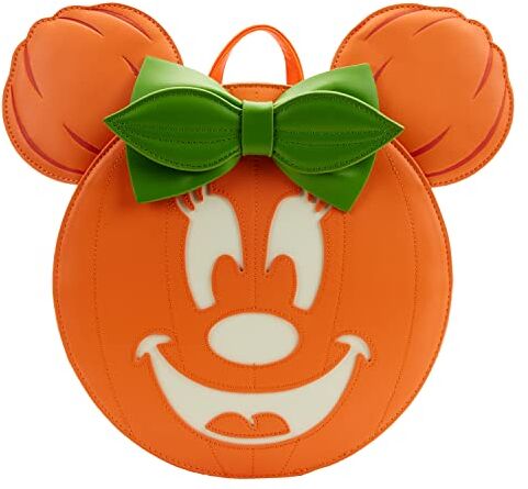 Loungefly Disney Glow Face Minnie Pumpkin Borsa a tracolla da donna con doppia tracolla, Multi, S