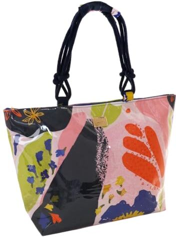 Camomilla Milano Borsa Mare Donna, Borsa Spiaggia, Tessuto plastificato, Collezione Paradise, Colore Blu