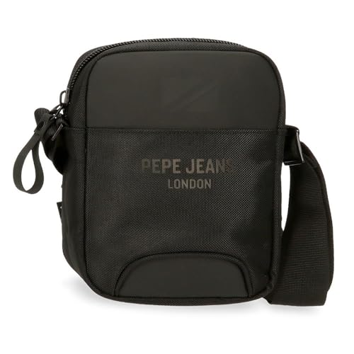 Pepe Jeans Bromley Borsa a tracolla Piccola Nero 15x19,5x6 cm Poliestere, Nero, Taglia unica, Borsa a tracolla piccola