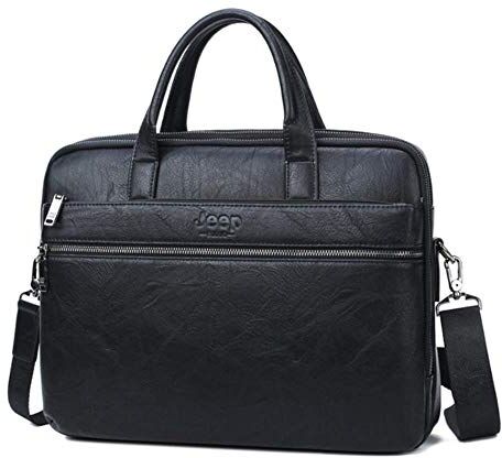 YUANYOULI La cartella degli uomini Bag per l'alta qualità ufficio in pelle fatti a 13.3 borsa a tracolla portatile uomo d'affari Bag" per la scuola/Viaggi/donne/uomini,3105-3 nero