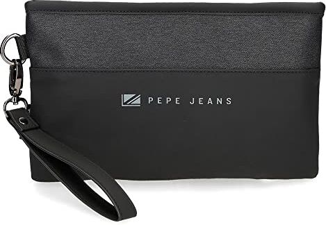 Pepe Jeans Jarvis Borsa a mano nero 25 x 16 x 1 cm Poliestere con dettagli in finta pelle