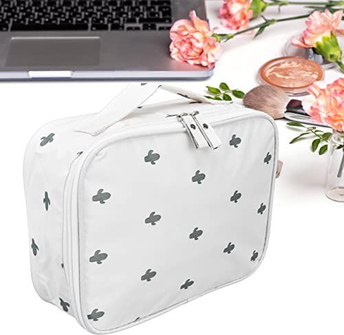 BestAlice Borsa Cosmetica da Viaggio di Grande Capacità, Borsa Organizer per Trucchi, Borsa per Trucchi Portatile Multifunzionale Dal Design Alla Moda in Nylon Resistente All'acqua(Bianco)