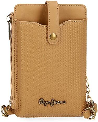 Pepe Jeans Borsa a tracolla  Lena Portacellulare Marrone 9,5x16,5 cm Pelle sintetica