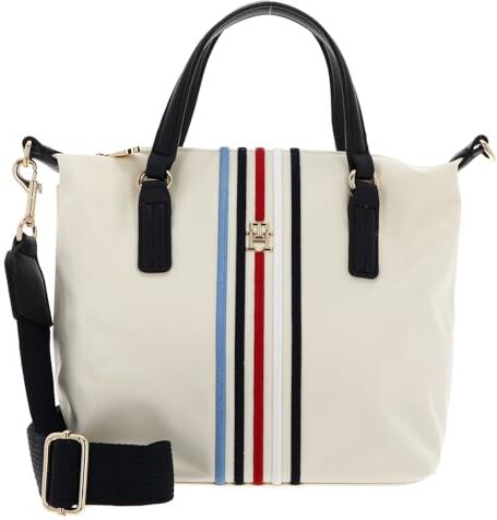 Tommy Hilfiger , Poppy Small Tote Corp, Tote, Beige, Taglia Unica, Calico, Taglia unica, casual