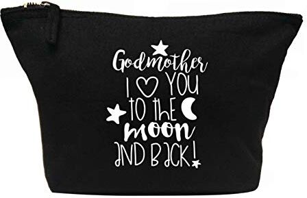 Creative Borsa per trucchi con scritta "Godmother I Love You to the Moon and Back