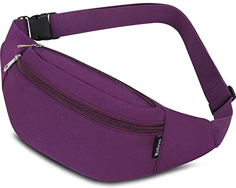 Ridirun Marsupio Sportivo Running Outdoor Fanny Pack Bag da Uomo Donna Marsupi alla Moda in Nylon con Cinturino Regolabile Rapido per Corsa Ciclismo Escursione Campeggio (Viola)