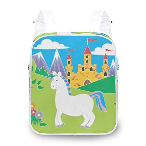 FANTAZIO ZAINO BIANCO Unicorn borsa scuola borsa a tracolla