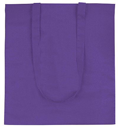 eBuyGB Shopping Tote Borsa a Tracolla, Cotone, Viola, 39.6 x 22.61 x 5.59 cm