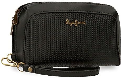 Pepe Jeans Borsa  Lena Nera 20x11x4 cm Pelle sintetica