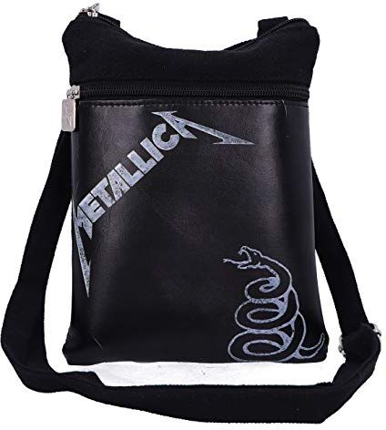 Nemesis Now Borsa a Tracolla con Licenza Ufficiale Metallica The Black Album, Nero, 23cm