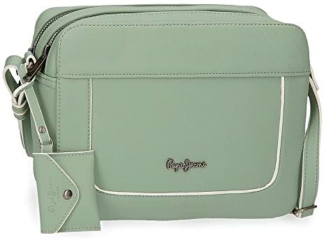 Pepe Jeans Jeny Borsa a tracolla due scomparti verde 24 x 16 x 9 cm in finta pelle