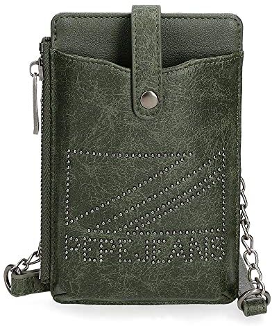 Pepe Jeans Donna Borsa da corriere Verde 9,5 x 16,5 cm Pelle sintetica, Verde, Borsa a tracolla per cellulare