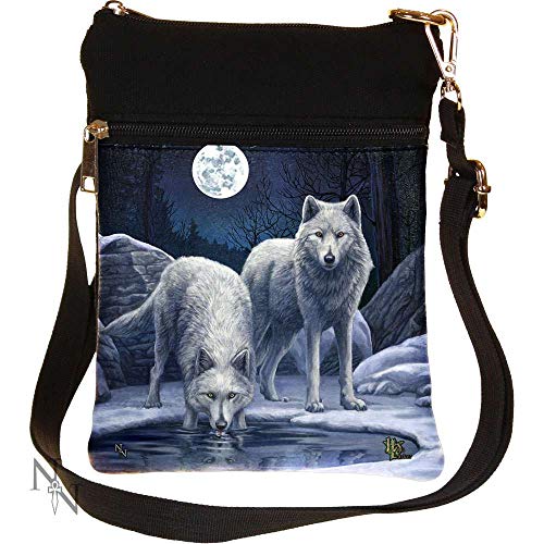 Nemesis Now Borsa A Tracolla "Warriors Of Winter Lisa Parker", 23 Cm, Colore: Nero, Finta Pelle E Tela, Taglia Unica