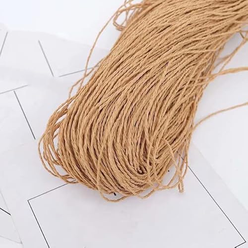 XIUPO 500g Naturale Rafia Carta Cappello di Paglia Filati per Maglieria Fili di Paglia per il FAI DA TE Lavorato A Mano Cappello All'uncinetto Borsa Cesto Rattan Materiale