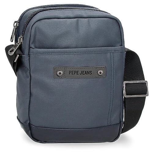 Pepe Jeans Hatfield Borsa a tracolla Due scomparti Blu 17x22x7,5 cm Poliestere, blu, Taglia unica, Borsa a tracolla a due scomparti