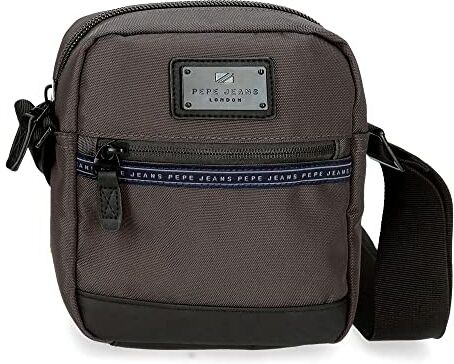 Pepe Jeans Borsa a tracolla Iron  Grigio 15x19,5x6 cm Poliestere con dettagli in finta pelle