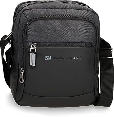 Pepe Jeans Jarvis Tracolla Porta Tablet Nero 22x27x8 cm Poliestere con dettagli in finta pelle