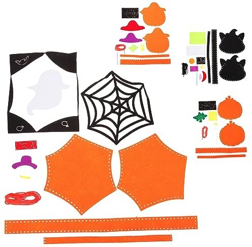 GALPADA 4 Set Bomboniere Di Halloween Sacchetto Di Halloween Borse Per Bomboniere Per Feste Di Halloween Secchiello Per Caramelle Jack o Lantern Borsa Toppa Oggetti Di Scena Non Tessuto