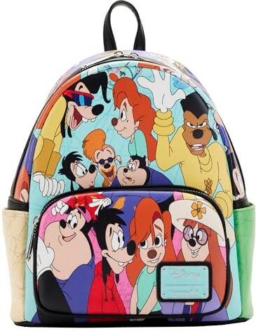 Loungefly Disney Pippo Movie Collage Borsa a tracolla da donna doppia tracolla, Multi, Taglia unica, Multi, One Size