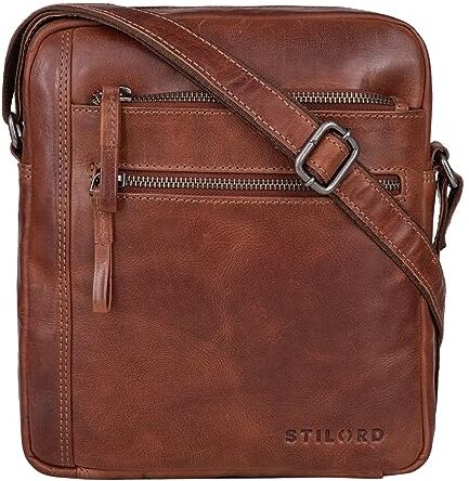 STILORD 'Garcia' Borsa Tracolla Uomo in Pelle Piccola Borsello Vintage in Cuoio Donna Cross body Borsetta a Spalla, Colore:brandy marrone