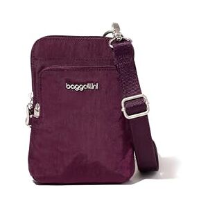 Baggallini Securtex Borsa a tracolla antifurto, Mora, Taglia unica Baggallini Securtex Borsa a tracolla antifurto, Mora, Taglia unica