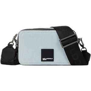 Lagerfeld , Donna, Borsa Per Fotocamera Con Logo A Scatola Denim, Blu, One size Lagerfeld , Donna, Borsa Per Fotocamera Con Logo A Scatola Denim, Blu, One size