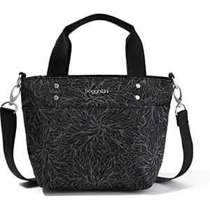 Baggallini Mini Carryall Tote, Borsa a Tracolla Donna, Stampa con Fiori di Mezzanotte, Taglia Unica Baggallini Mini Carryall Tote, Borsa a Tracolla Donna, Stampa con Fiori di Mezzanotte, Taglia Unica