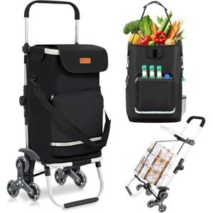 Sekey Carrello della Spesa Pieghevole con Funzione Saliscale, Carrello 3 in 1 con Borsa a Tracolla e 3 Ruote, Trolley e Carrello Impermeabile Ideale per la Spesa e il Campeggio – Nero Sekey Carrello della Spesa Pieghevole con Funzione Saliscale, Carrello 3 in 1 con Borsa a Tracolla e 3 Ruote, Trolley e Carrello Impermeabile Ideale per la Spesa e il Campeggio – Nero