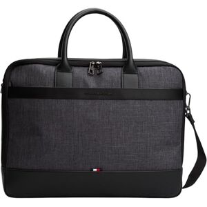Tommy Hilfiger Uomo Borsa Laptop Nylon Travel con Tracolla, Nero (Melange), Taglia Unica Tommy Hilfiger Uomo Borsa Laptop Nylon Travel con Tracolla, Nero (Melange), Taglia Unica