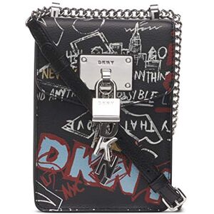 DKNY Elissa Phone Crossbody, Tracolla Donna, Nero/Grigio, Taglia Unica DKNY Elissa Phone Crossbody, Tracolla Donna, Nero/Grigio, Taglia Unica