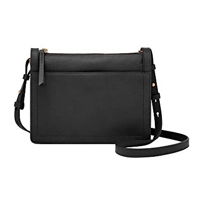 Fossil Taryn borsa da donna, borsa a tracolla in pelle nera, L: 24,1 cm, L: 5,7 cm, H: 18,4 cm, Fossil Taryn borsa da donna, borsa a tracolla in pelle nera, L: 24,1 cm, L: 5,7 cm, H: 18,4 cm,