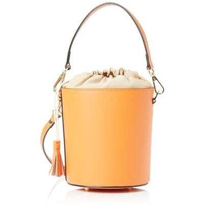 aleva Bucket Bag aus Leder, Borsa a Tracolla Donna, Colore: Arancione, Taglia Unica aleva Bucket Bag aus Leder, Borsa a Tracolla Donna, Colore: Arancione, Taglia Unica