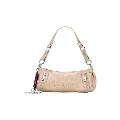 Desigual borsa a tracolla Half Logo Zarau Crossbody Bag Beige Crude Desigual borsa a tracolla Half Logo Zarau Crossbody Bag Beige Crude
