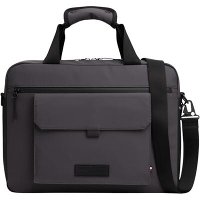 Tommy Hilfiger TH SEASONAL COMPUTER BAG AM0AM13646 Borsa per computer, Grigio (Grigio Antracite), Taglia Unica, Grigio (grigio antracite), One Size Tommy Hilfiger TH SEASONAL COMPUTER BAG AM0AM13646 Borsa per computer, Grigio (Grigio Antracite), Taglia Unica, Grigio (grigio antracite), One Size