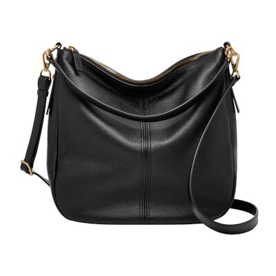 Fossil Borsa da Donna Jolie, Hobo in Pelle/Poliuretano Nero 30,48 cm L x 12,7 cm L x 33,02 cm H Fossil Borsa da Donna Jolie, Hobo in Pelle/Poliuretano Nero 30,48 cm L x 12,7 cm L x 33,02 cm H
