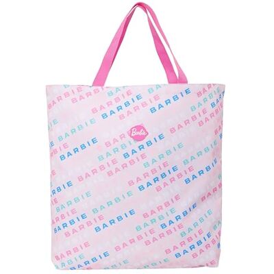 safta BARBIE LOGOMANIA Borsa Shopping, Borsa da donna, Shopping Bag, Comodo e versatile, qualità e resistenza, 50 x 10 x 45 cm, colore rosa bastone, rosa pallido, Estándar, Casual safta BARBIE LOGOMANIA Borsa Shopping, Borsa da donna, Shopping Bag, Comodo e versatile, qualità e resistenza, 50 x 10 x 45 cm, colore rosa bastone, rosa pallido, Estándar, Casual