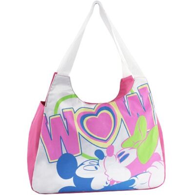 Disney Borsa da spiaggia, Rose fluo (Rosa) Disney Borsa da spiaggia, Rose fluo (Rosa)